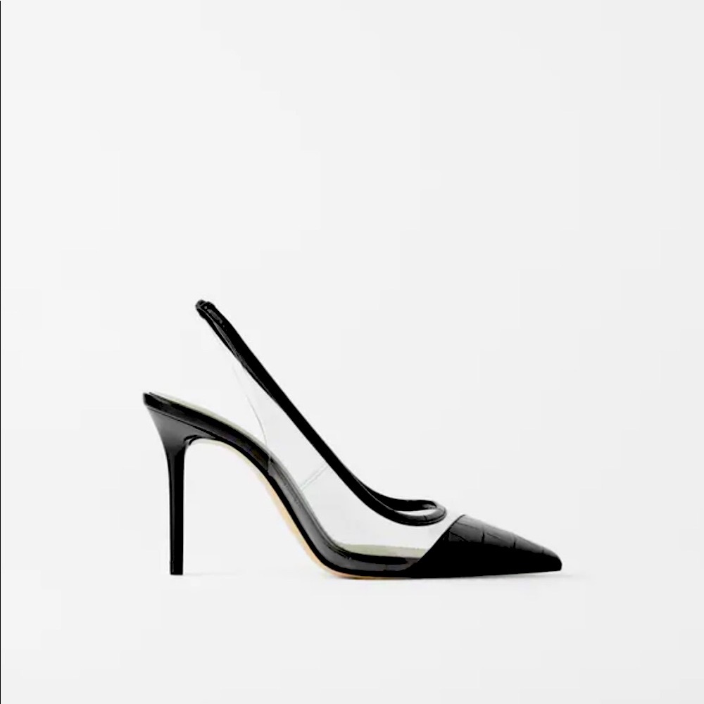 ZARA ANIMAL PRINT VINYL HEELS